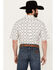 Ariat Men's Otto Southwestern Print Short Sleeve Button-Down Western Shirt - Tall , White, hi-res