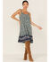 Image #1 - Bila Women's Floral Border Print Sleeveless Mini Sundress, Blue, hi-res