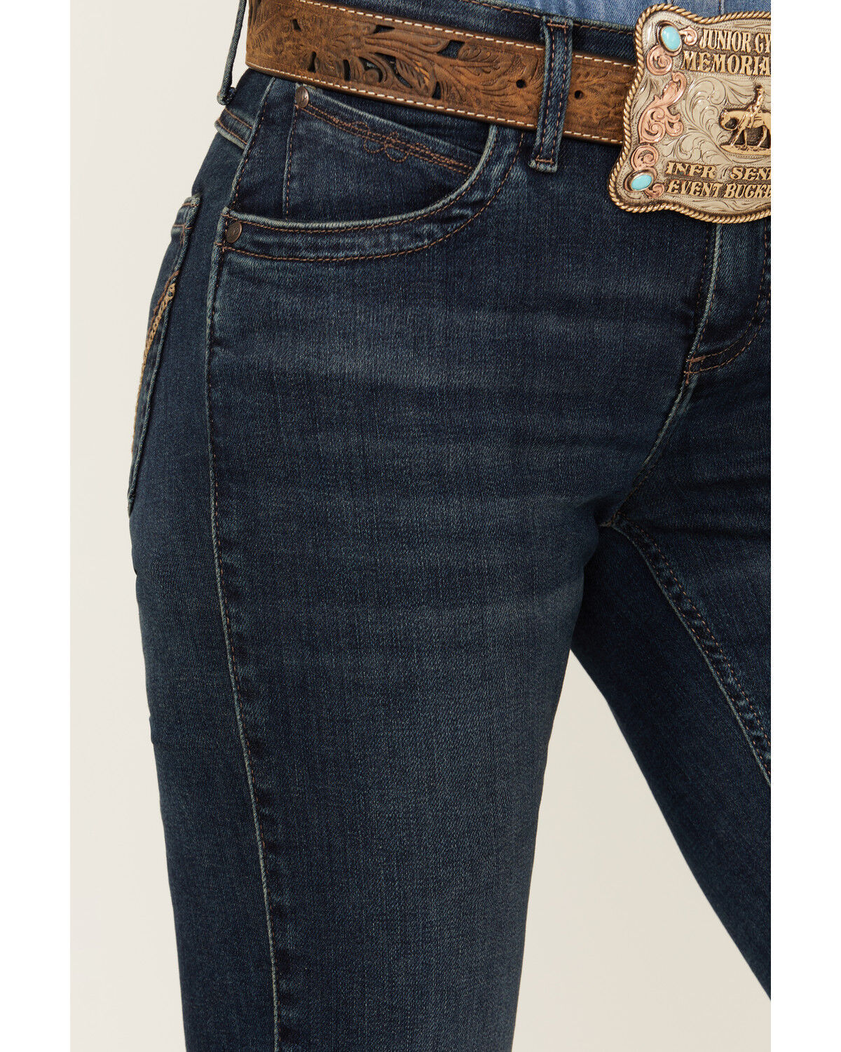 Image #2 - Wrangler Women's Q-Baby Medium Wash Mid Rise Ultimate Riding Bootcut Jeans, Medium Wash, hi-res