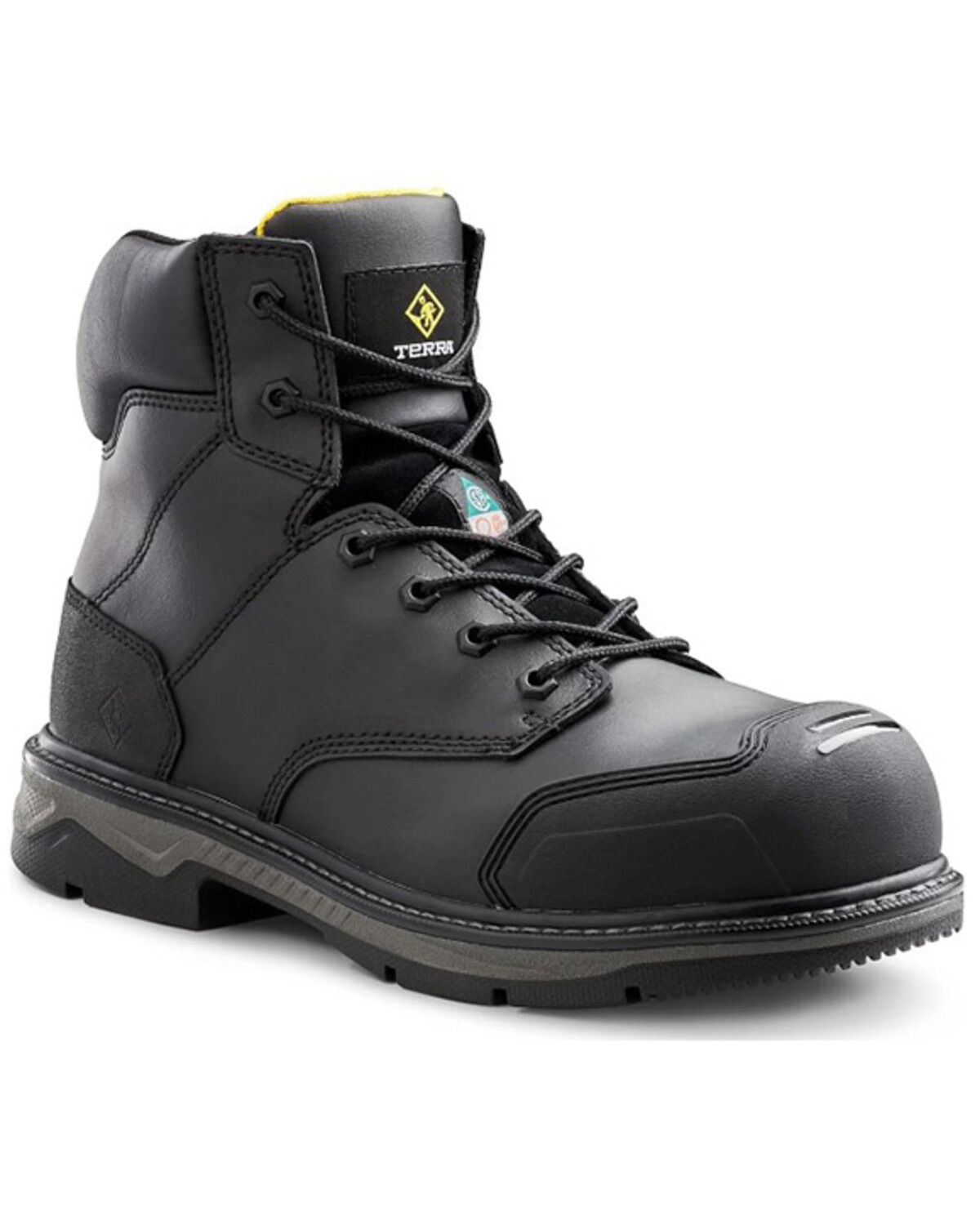 Image #1 - Kodiak Men's 6" Patton Water Repellent Work Boots - Aluminum Toe, Black, hi-res