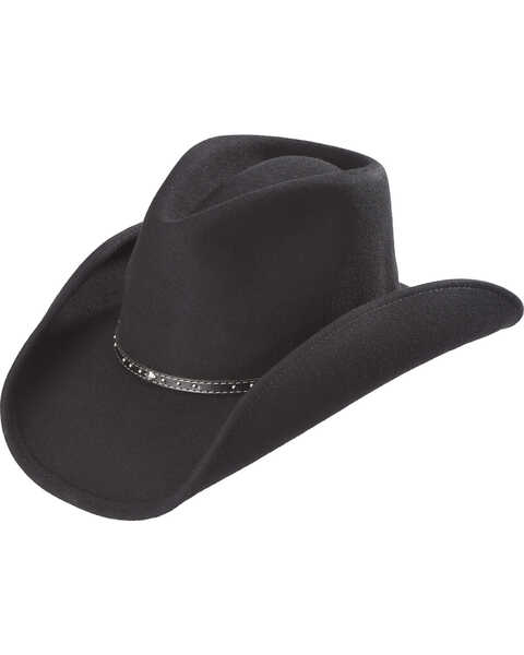 Cody James Felt Cowboy Hat, Black, hi-res