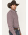 Image #2 - RANK 45® Men's Event Medium Geo Print Long Sleeve Button-Down Western Shirt, White, hi-res