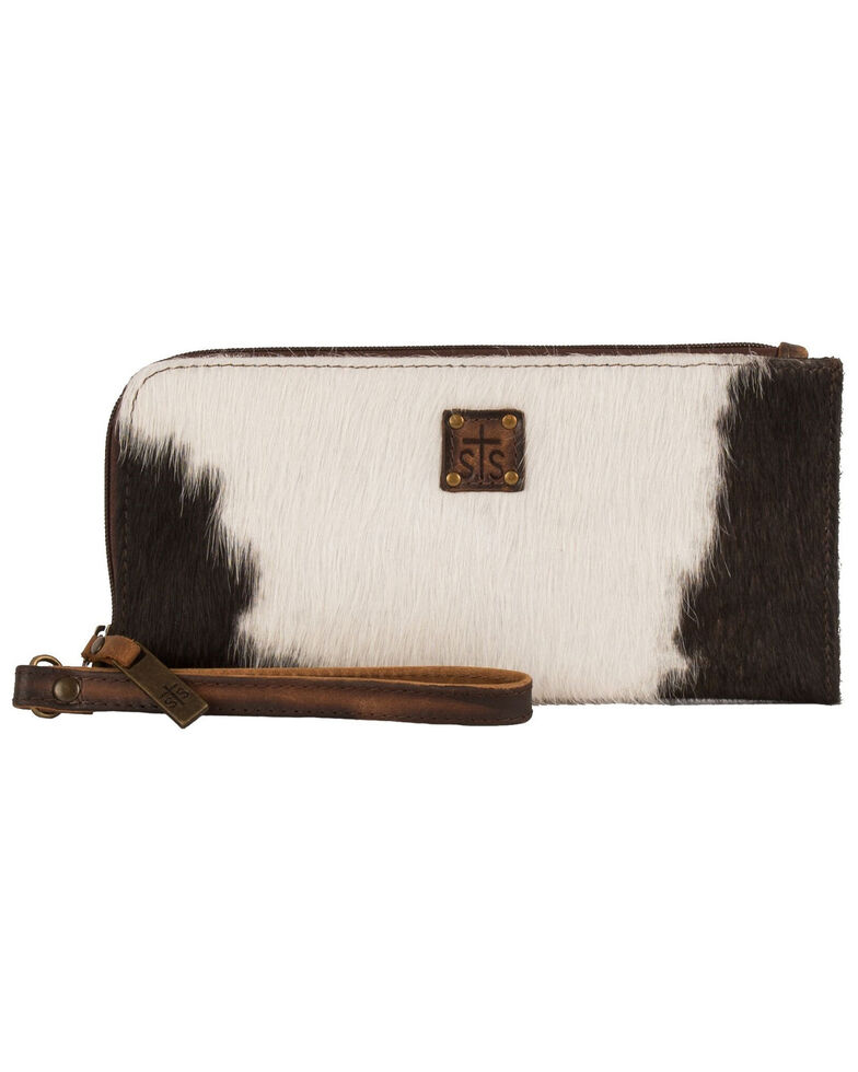 STS Ranchwear Women's Classic Hair On Cowhide Clutch, No Color, hi-res