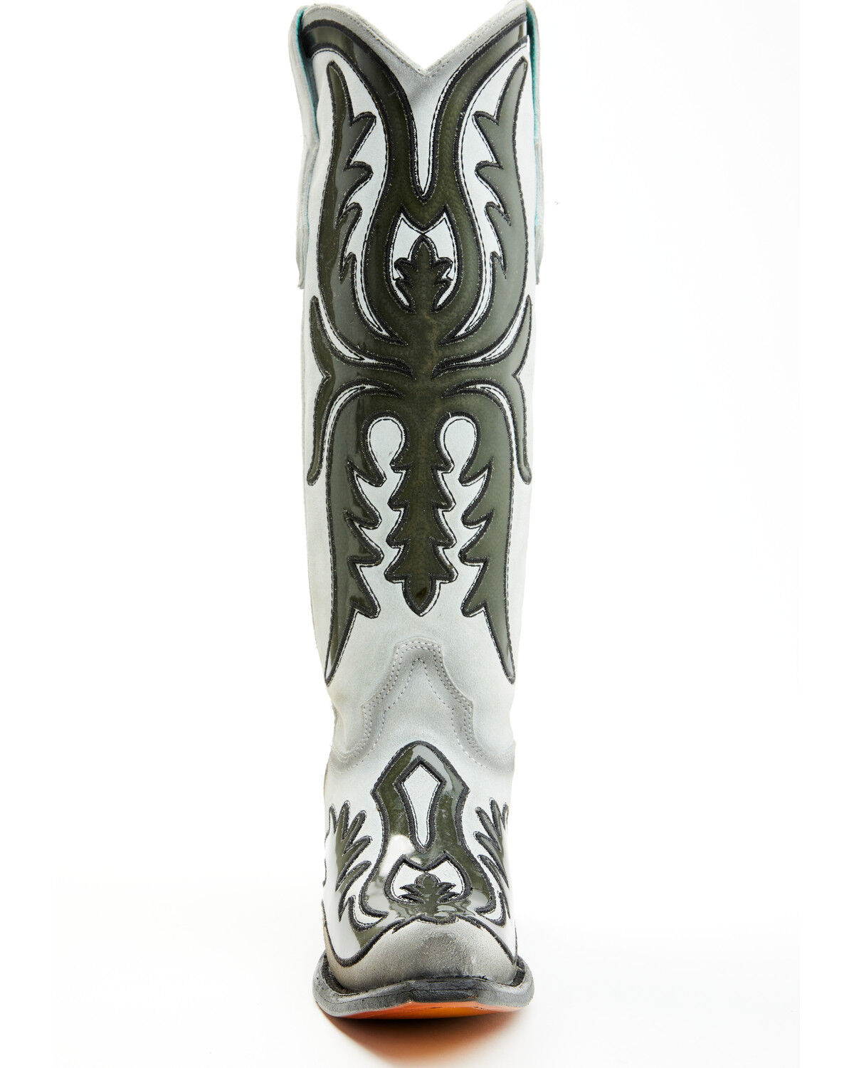 Image #4 - Corral Women's Polymer Blacklight Overlay Tall Western Boots - Snip Toe, White, hi-res
