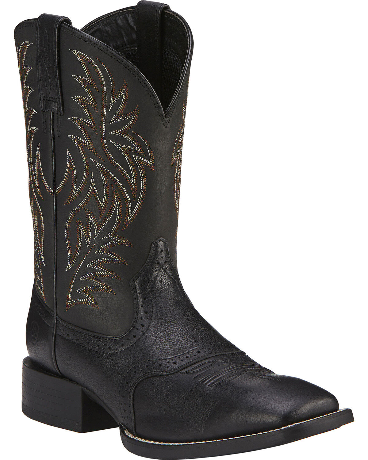 ariat square toe black boots