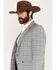Image #2 - Circle S Men's Carson City Plaid Print Button-Down Sportcoat - Big, Light Grey, hi-res