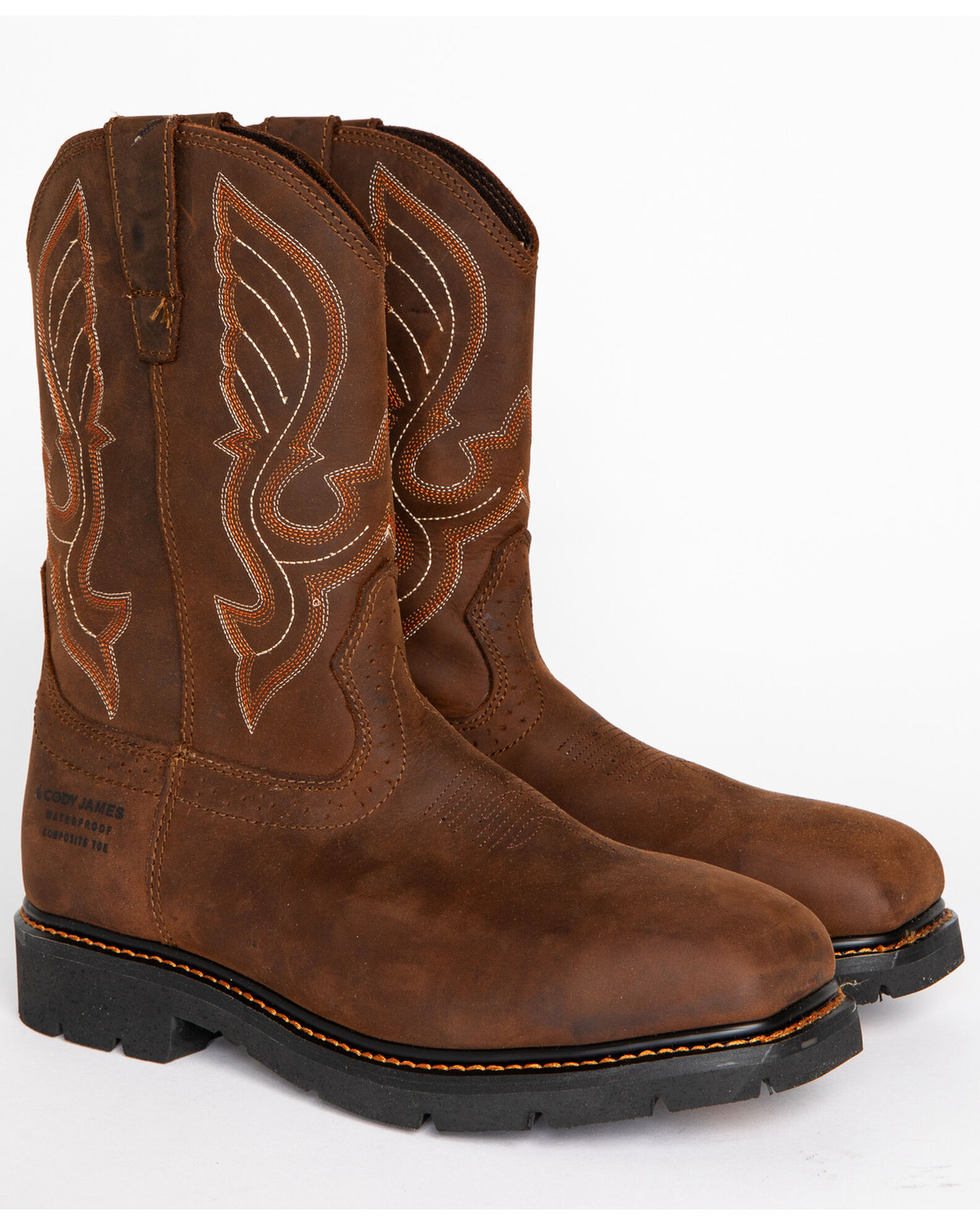 Cody James Men s Waterproof Pull On Work Boots Composite Toe Sheplers