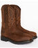 Cody James Men's Waterproof Pull On Work Boots - Composite Toe , Brown, hi-res