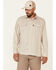 Hooey Men's Solid Habitat Sol Long Sleeve Pearl Snap Western Shirt , Tan, hi-res