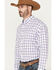 Image #2 - George Strait by Wrangler Men's Plaid Print Long Sleeve Button-Down Western Shirt - Big, White, hi-res