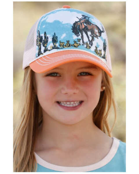 Image #1 - Cruel Girl Girls' Cowgirl Baseball Hat, Multi, hi-res