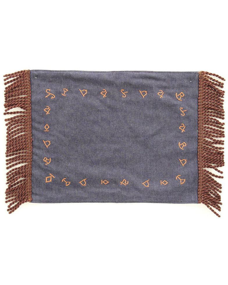 Western Moments Branded Denim Placemats - Set of 4, Multi, hi-res