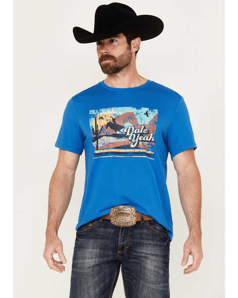 Image #1 - Panhandle Men's Dale Yeah Scenic Short Sleeve Graphic T-Shirt, Bright Blue, hi-res