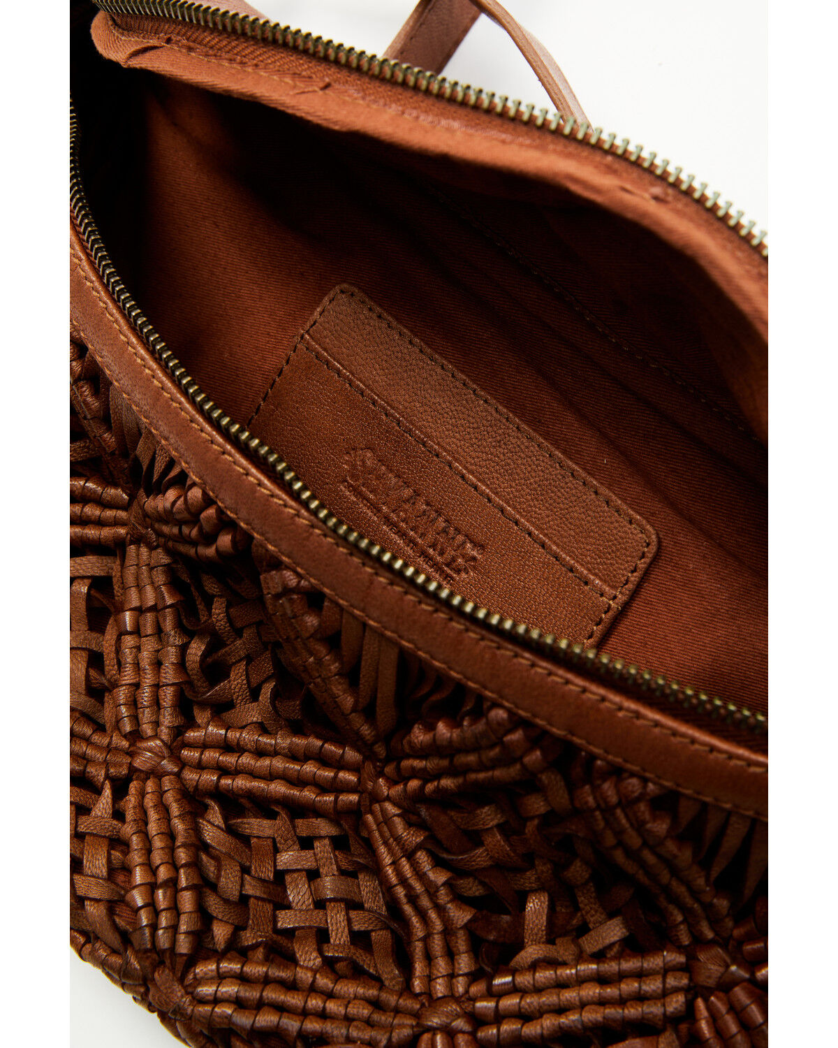 Image #5 - Shyanne Women's Western Heritage Woven Leather Sling Bag, Brown, hi-res