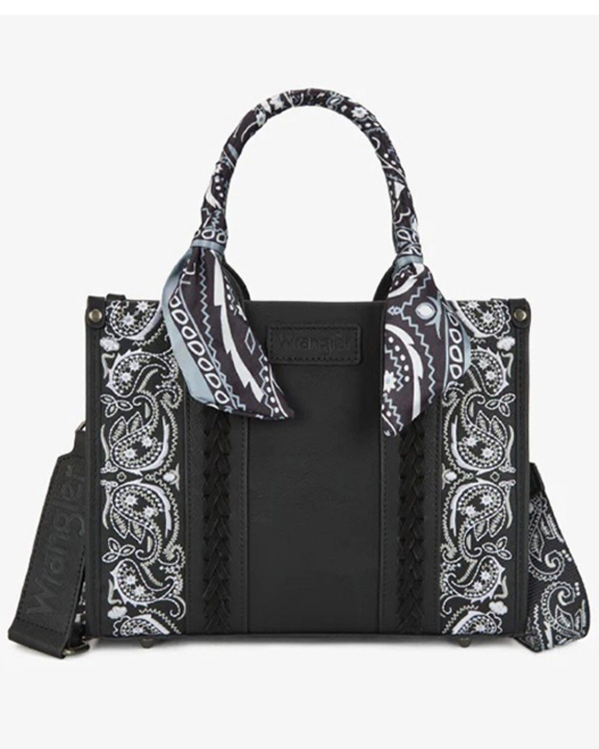 Wrangler Women's Bandana Paisley Print Crossbody Bag, Black, hi-res
