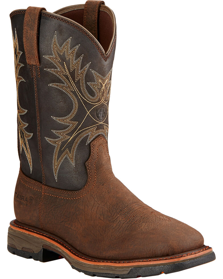 ariat square toe waterproof work boots