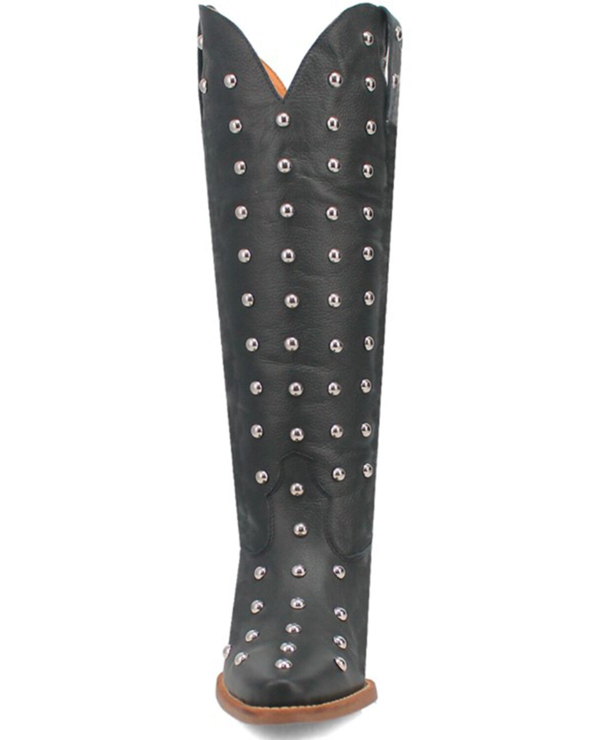 Image #4 - Dingo Women's Broadway Bunny Studded Tall Western Boots - Snip Toe, Black, hi-res