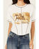 Image #3 - Youth in Revolt Women's Running Horse Seamed Cropped Graphic Tee, Ivory, hi-res