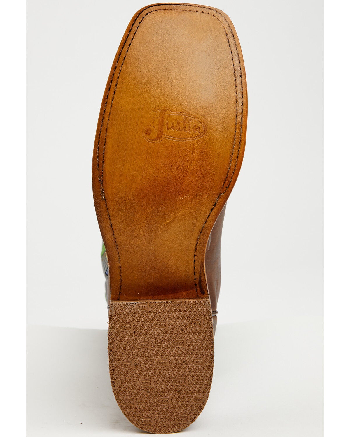 Image #7 - Justin Men's Bent Rail Nash Western Boots - Broad Square Toe, Brown, hi-res