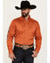 Image #1 - Ariat Men's Team Logo Twill Long Sleeve Button-Down Western Shirt - Tall, Orange, hi-res