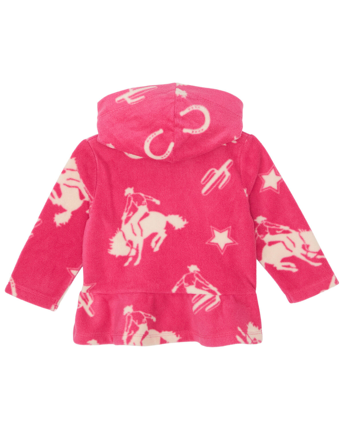 Image #2 - Wrangler Infant Girls' Conversation Print Sherpa Jacket, Pink, hi-res