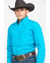 Image #1 - George Strait by Wrangler Men's Solid Long Sleeve Button Down Western Shirt, , hi-res