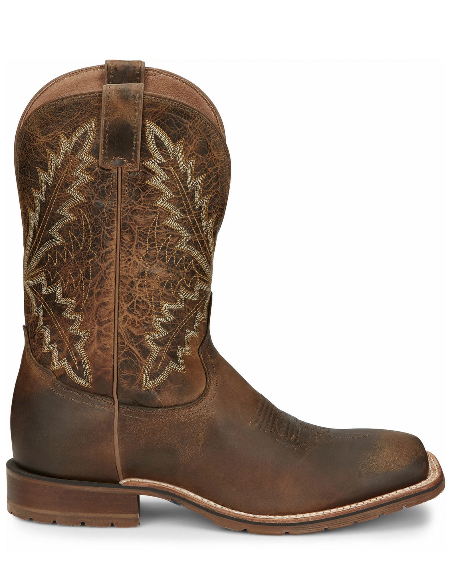 Product Name Tony Lama Men's Bowie Oak Western Boots Broad Square Toe