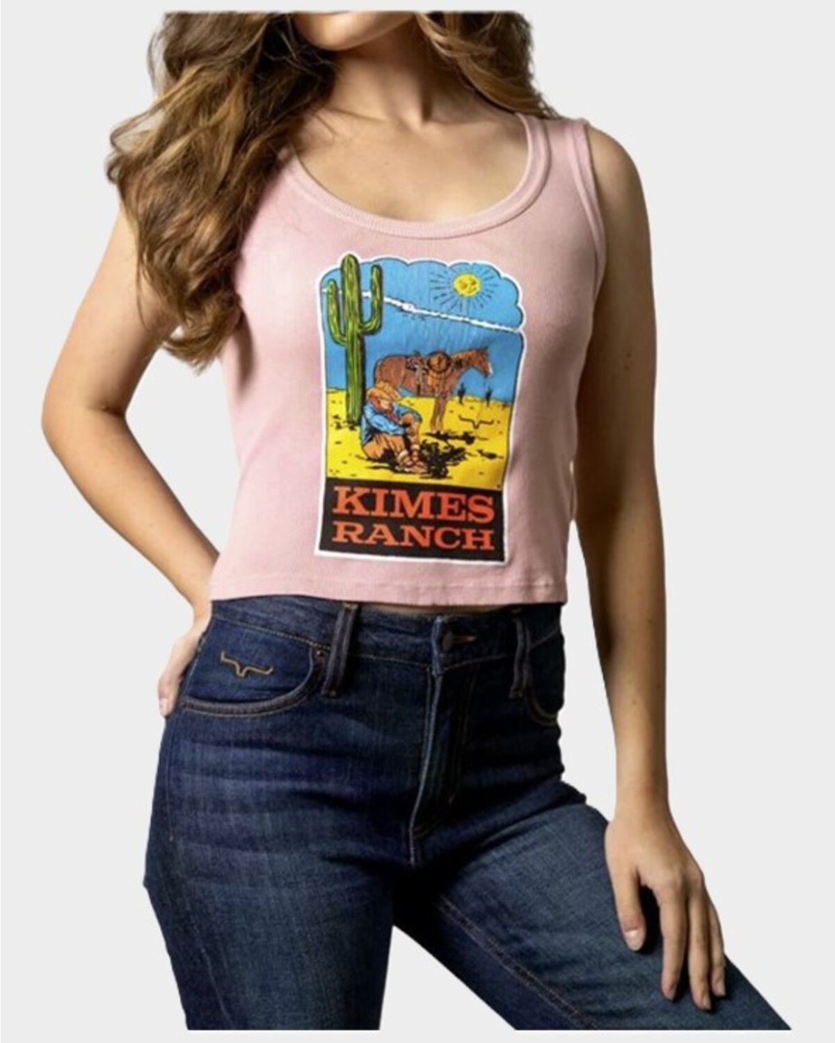 Kimes Ranch Women's Lucky B Dusty Path Graphic Tank Top, Pink, hi-res