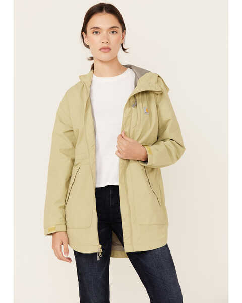 Image #1 - Carhartt Women's Rain Defender® Relaxed Fit Lightweight Jacket , Sand, hi-res