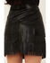 Image #5 - Idyllwind Women's Irene Fringe Faux Leather Skirt, Black, hi-res