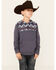 Rock & Roll Denim Boys' Southwestern Print Long Sleeve Hooded Pullover, Steel Blue, hi-res