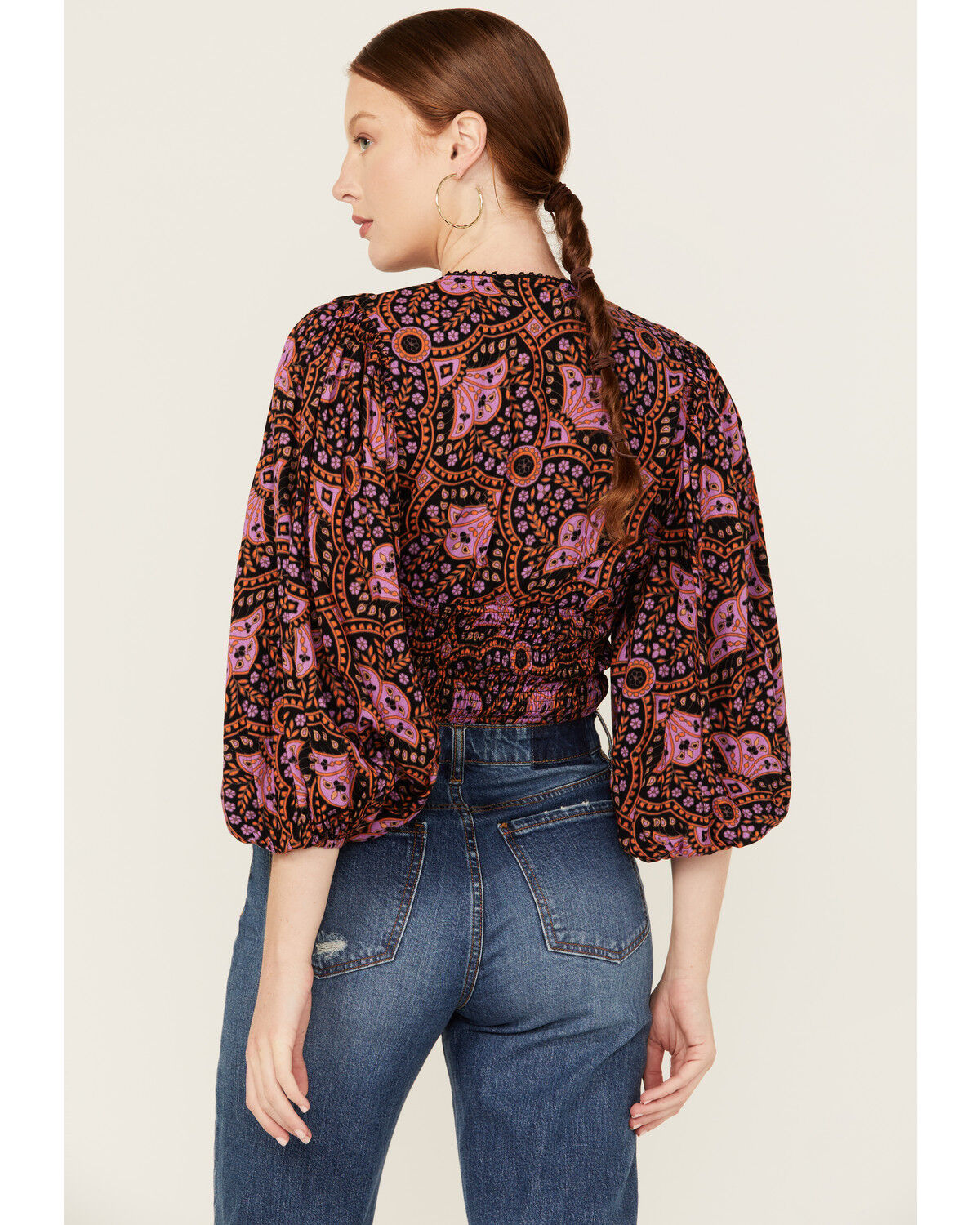 Image #4 - Jen's Pirate Booty Women's Rosalie Long Sleeve Print Top, Multi, hi-res