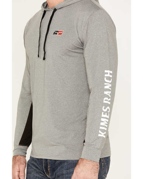 Image #3 - Kimes Ranch Men's Ninja Hood Tech Logo Long Sleeve T-Shirt, Heather Grey, hi-res