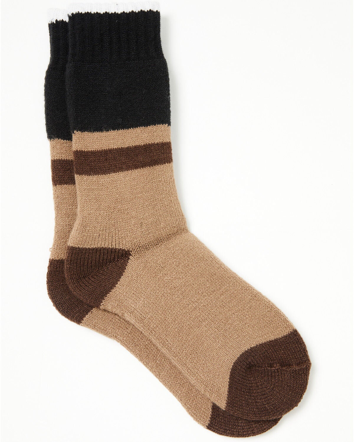 Cody James Men's Patton Striped Crew Socks, Brown, hi-res