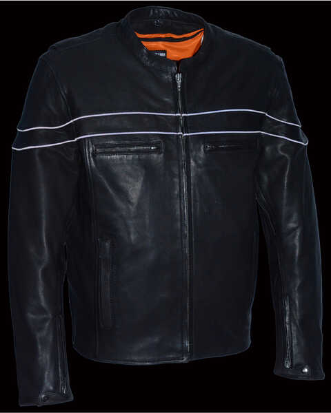 Image #3 - Milwaukee Leather Men's Lightweight Sporty Scooter Crossover Jacket, Black, hi-res