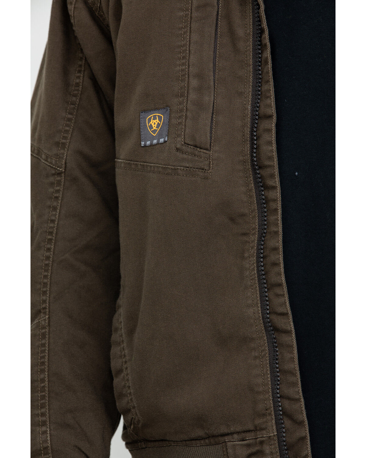 Image #5 - Ariat Men's Wren Rebar Washed Dura Canvas Insulated Work Coat - Big & Tall, Loden, hi-res
