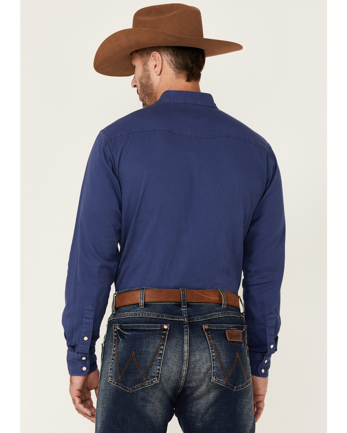 Image #4 - Ariat Men's Solid Teal Jurlington Retro Long Sleeve Pearl Snap Western Shirt, Blue, hi-res