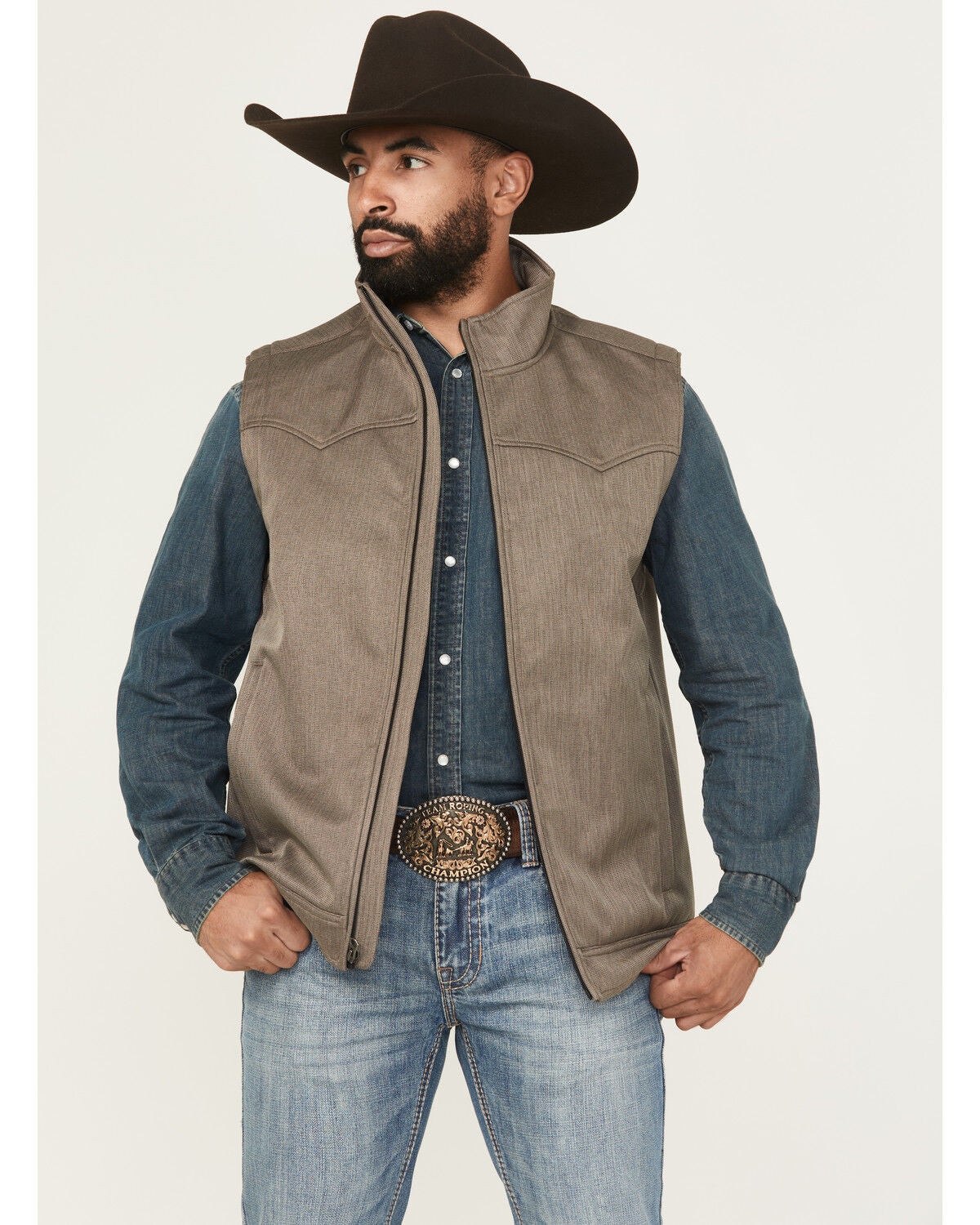Cinch Men's Southwestern Jacquard Twill Trucker Snap Jacket | Sheplers