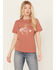 Image #1 - Wrangler Retro Women's Bucking Bronc Short Sleeve Graphic Tee, Rust Copper, hi-res