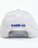Image #3 - RANK 45® Men's Shield Logo Embroidered Ball Cap, Light Grey, hi-res