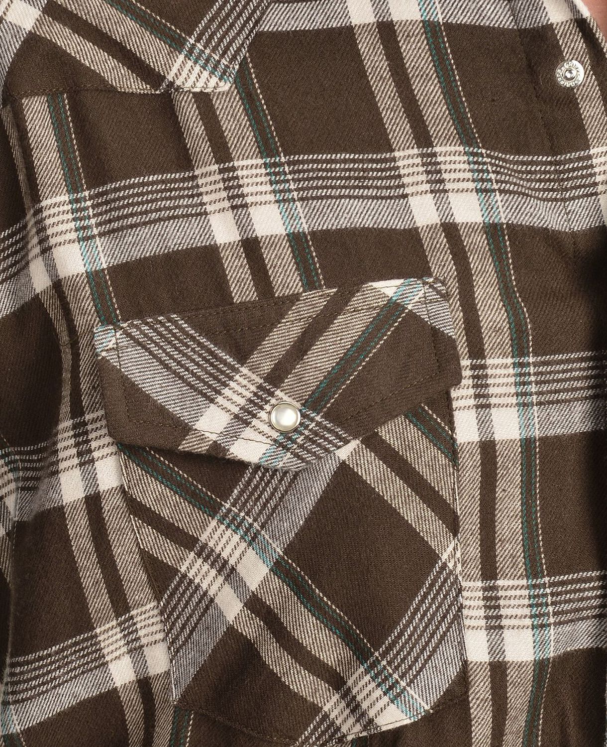 Image #2 - Wrangler Men's Assorted Plaid Print Long Sleeve Pearl Snap Flannel Western Shirt, Plaid, hi-res