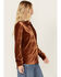 Image #3 - Rock & Roll Denim Women's Velvet Button Up Long Sleeve Shirt , Rust Copper, hi-res