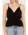 Image #3 - Wild Moss Women's Lace Trim Sleeveless Top, Black, hi-res