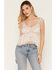 Image #3 - Cleo + Wolf Women's Floral Print Lace Sleeveless Shirt, Ivory, hi-res