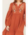 Image #3 - Jolt Women's Embroidered Gauze Dress, Rust Copper, hi-res