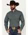 Image #1 - Ariat Men's Nate Geo Print Long Sleeve Button-Down Western Shirt - Big , Black, hi-res