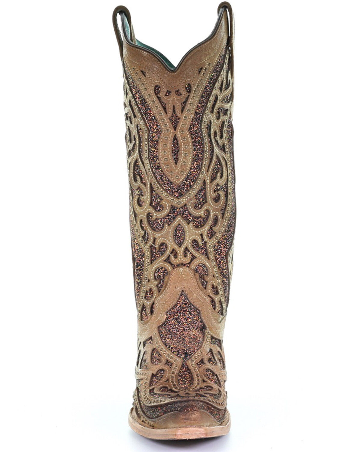 gold glitter cowboy boots