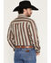 Image #4 - Wrangler Retro Men's Striped Print Long Sleeve Snap Western Shirt - Tall, Rust Copper, hi-res