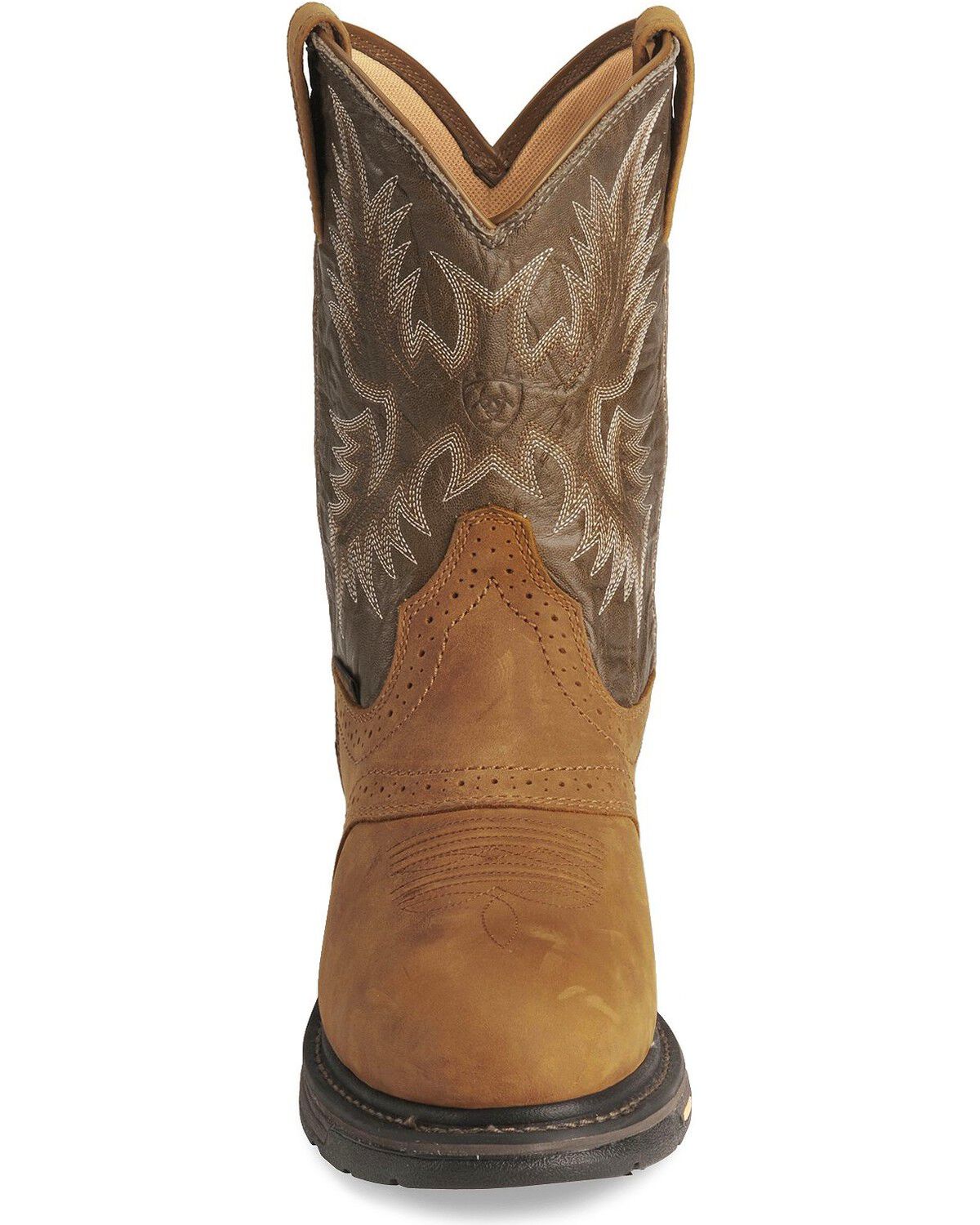 Image #4 - Ariat Men's H20 WorkHog® Work Boots - Soft Toe, Aged Bark, hi-res