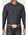Image #3 - Cody James Men's Washed Out Chambray Southwestern Print Long Sleeve Snap Western Shirt , Navy, hi-res